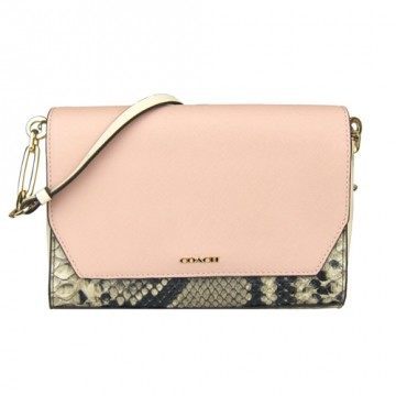 COACH 双色拼接斜背包 (2色)