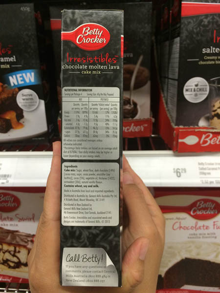 澳大利亚进口巧克力熔岩蛋糕-Betty Crocker Irresistibles巧克力熔岩蛋糕240g 澳大利亚进口巧克力熔岩蛋糕-Betty Crocker Irresistibles巧克力熔岩蛋糕240g