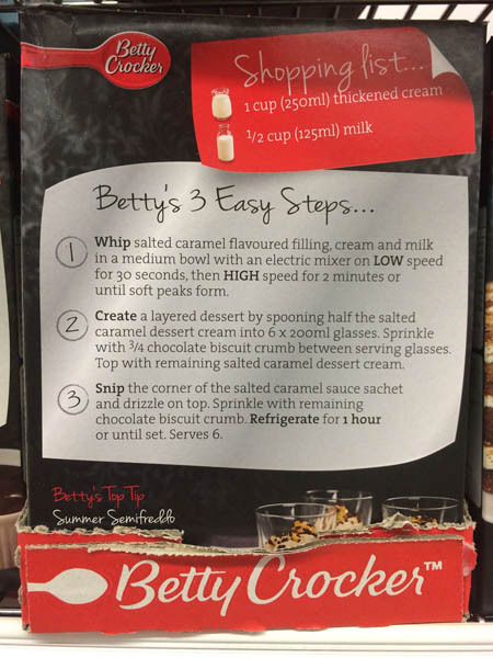 澳大利亚进口咸焦糖芭菲-Betty Crocker Irresistibles咸焦糖芭菲250g