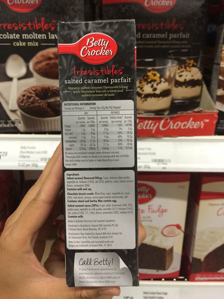 澳大利亚进口咸焦糖芭菲-Betty Crocker Irresistibles咸焦糖芭菲250g