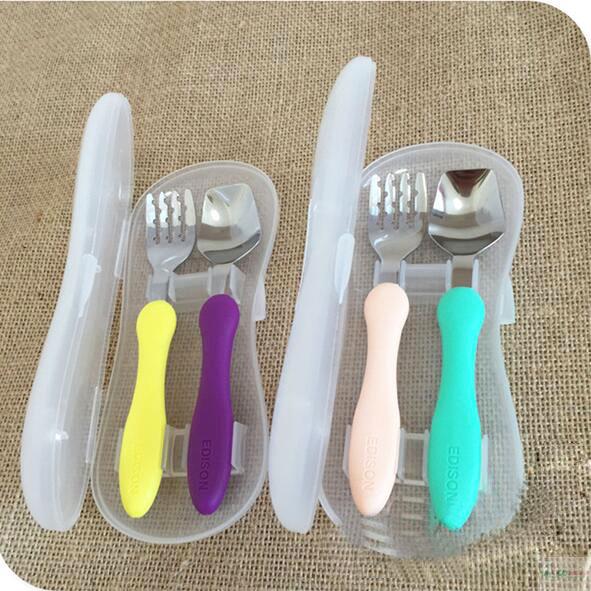 日本爱迪生Edison儿童用叉子勺子 一岁半以上