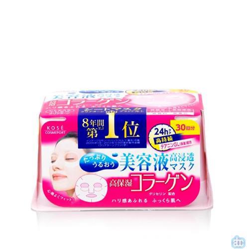 日本进口高浸透面膜-KOSE高丝高浸透面膜 胶原蛋白保湿面膜 含美容液 30片盒装抽取式 日本进口高浸透面膜-KOSE高丝高浸透面膜 胶原蛋白保湿面膜 含美容液 30片盒装抽取式