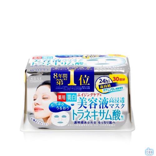 日本进口美白淡斑面膜-KOSE高丝美白淡斑面膜 传明酸美白淡斑保湿面膜 抽取式30片 日本进口美白淡斑面膜-KOSE高丝美白淡斑面膜 传明酸美白淡斑保湿面膜 抽取式30片