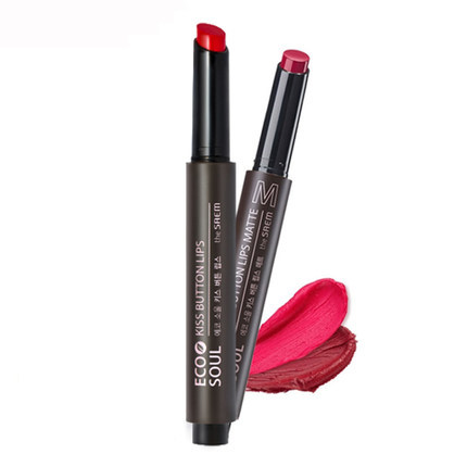 韩国正品the saem得鲜按钮按压口红唇膏豆沙色 姨妈色哑光 韩国正品the saem得鲜按钮按压口红唇膏豆沙色 姨妈色哑光