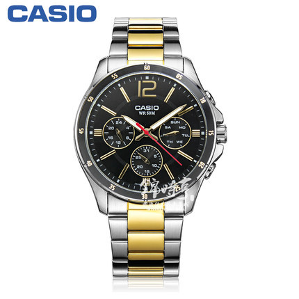 【香港直邮】卡西欧CASIO石英时尚休闲指针系列男表MTP-1374SG-1A