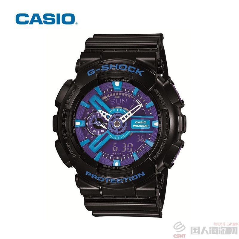 泰国进口运动石英表-卡西欧 CASIO G-SHOCK系列运动石英表 GA110HC-1AJF 蓝色 泰国进口运动石英表-卡西欧 CASIO G-SHOCK系列运动石英表 GA110HC-1AJF 蓝色