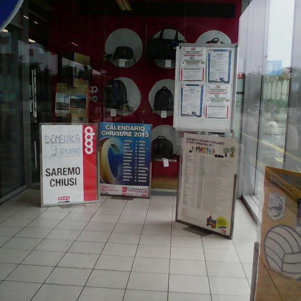 Photo taken at Coop by Aira on 6/9/2013-意大利伦巴第科尔马诺葛兰西路 Photo taken at Coop by Aira on 6/9/2013