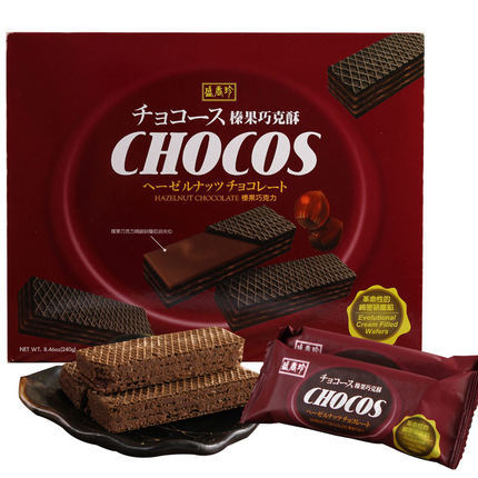 盛香珍巧克酥(榛果巧克力)240g威化饼干零食点心统一食尚台湾进口