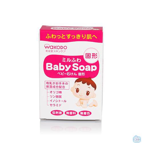 日本进口婴儿牛奶香皂-Wakodo和光堂婴儿牛奶香皂 婴儿温和牛奶香皂 固体85g