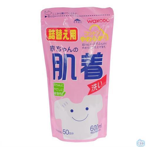 日本进口宝宝专用洗衣液-Wakodo和光堂宝宝洗衣液 植物性婴儿贴身衣物柔顺洗衣液 600mL补充装 日本进口宝宝专用洗衣液-Wakodo和光堂宝宝洗衣液 植物性婴儿贴身衣物柔顺洗衣液 600mL补充装