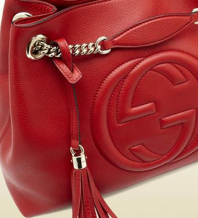 美国直邮Gucci/古奇gucci2320女包红色logo金属链包单肩包包邮 美国直邮Gucci/古奇gucci2320女包红色logo金属链包单肩包包邮