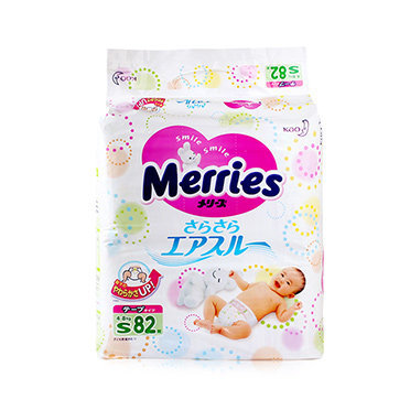 日本花王纸尿裤S82花王妙而舒婴儿纸尿裤4-8kg限时打折