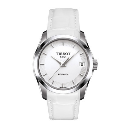 全球联保 天梭TISSOT 库图女表T035.207.16.011.00自动机械表皮带