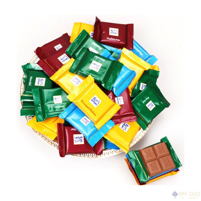 Ritter sport瑞特斯波德 mini迷你运动牛奶巧克力 250g