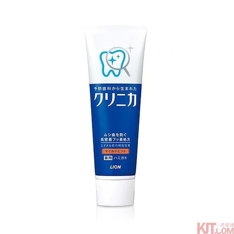 日本进口薄荷牙膏-LION狮王CLINICA酵素 洁净立式牙膏 添加维生素E 含氟 健齿淡薄荷牙膏