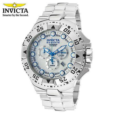 INVICTA瑞士大表盘男士高端商务休闲石英手表日历蓝宝石不锈钢带 INVICTA瑞士大表盘男士高端商务休闲石英手表日历蓝宝石不锈钢带