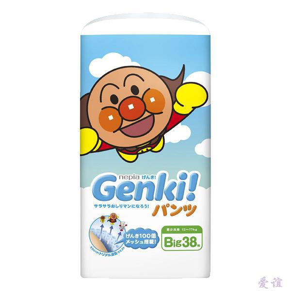 【爱谊精品】日本进口 妮飘/Nepia 面包超人 拉拉裤超大号PXL38片