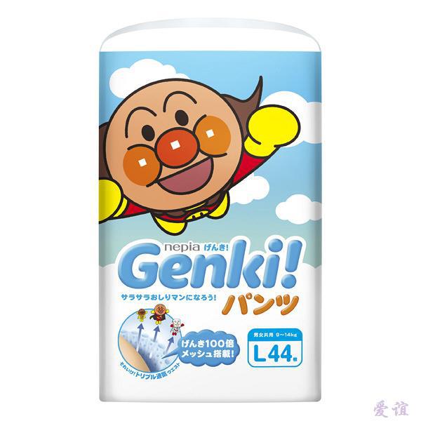 【爱谊精品】日本进口 妮飘/Nepia 面包超人 拉拉裤大号PL44片