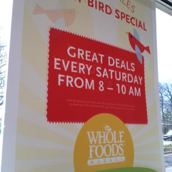 Photo taken at Whole Foods Market, North Wales by Joe S. on 3/27/2012