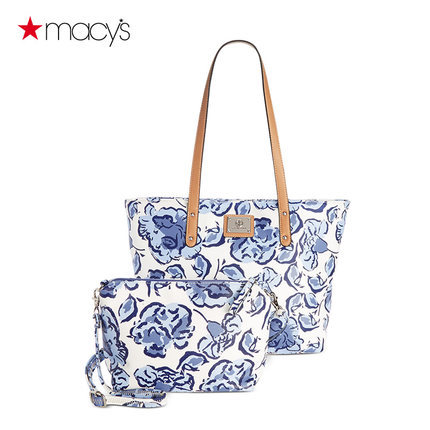 Macy's女士花卉印花子母托特包斜挎包Giani Bernini2612729300