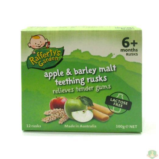 临期促销 RAFFERTYS GARDEN 拉费蒂的花园 6个月 苹果大麦磨牙饼干【澳洲直邮】