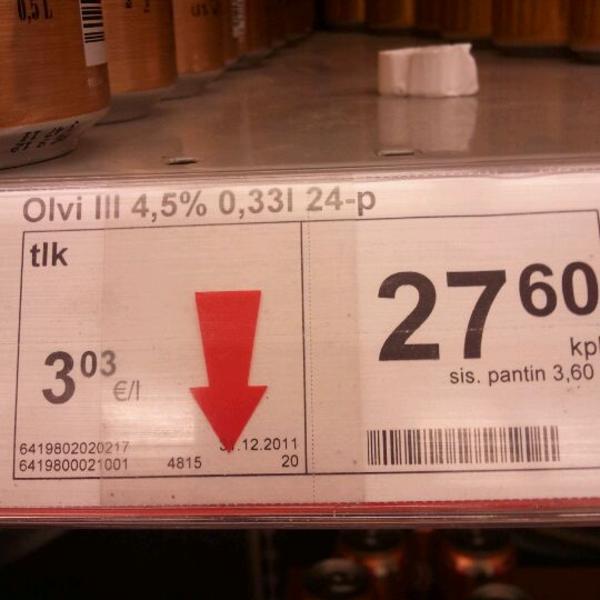 Photo taken at K-citymarket by Turre on 3/31/2012-北博滕区奥卢工厂街5 Photo taken at K-citymarket by Turre on 3/31/2012