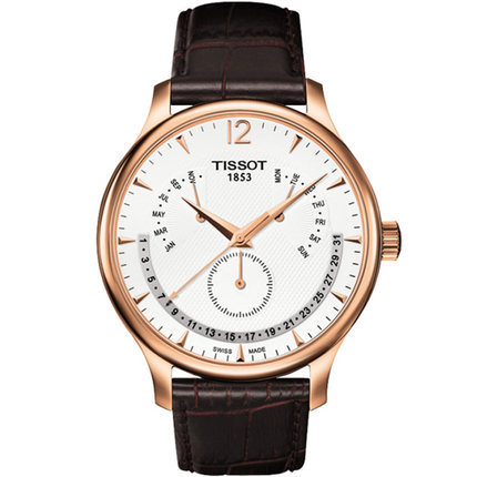 Tissot天梭俊雅石英男表T063.637.36.037.00皮带手表腕表