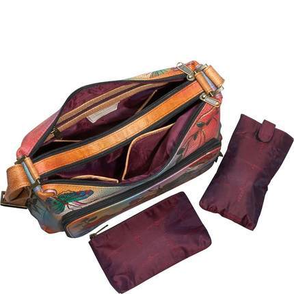 美国直邮 Anuschka CT39-233285 女包手绘皮质单肩包包邮 美国直邮 Anuschka CT39-233285 女包手绘皮质单肩包包邮