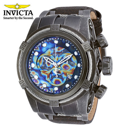 INVICTA 男士高端运动石英手表 蓝宝石防水真皮带海外正品15969