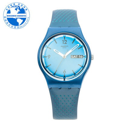 Swatch/斯沃琪 正品硅胶腕表 男女时尚休闲石英手表GN719