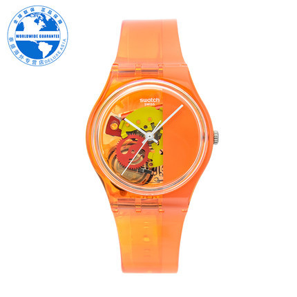 Swatch/斯沃琪 正品硅胶腕表 男女时尚休闲石英手表GO116