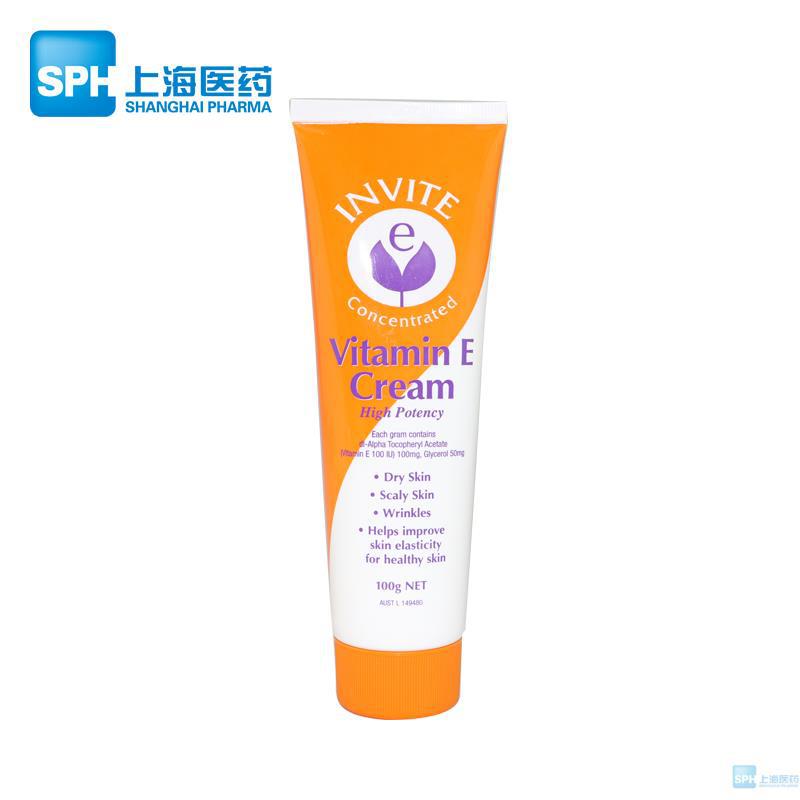 澳洲Invite E维他命E乳霜护肤霜VE面霜100g 澳洲Invite E维他命E乳霜护肤霜VE面霜100g