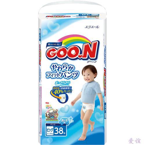 【爱谊精品】GOO.N大王拉拉裤超大号PXL38片(男) 标准装