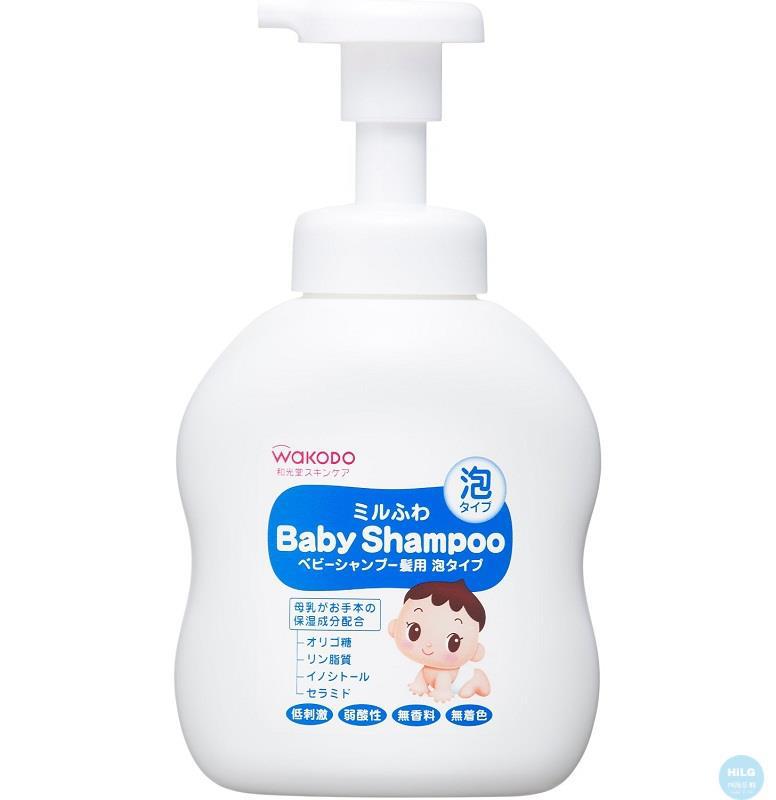 Wakodo和光堂 婴儿洗发水450ml 宝宝洗发露 儿童低敏泡沫洗发液