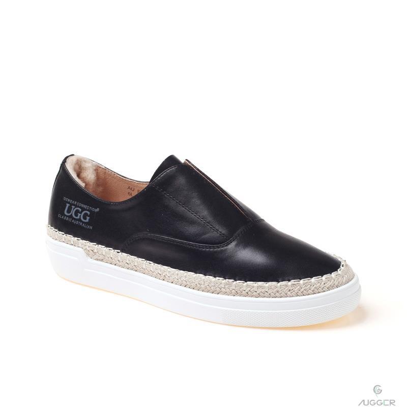 OZWEAR UGG开口笑时尚春款女士休闲鞋OB171黑色36码