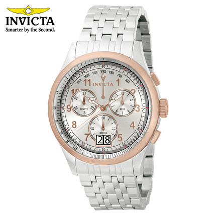 INVICTA 男士高端商务石英手表 防水蓝宝石不锈钢带海外正品1075