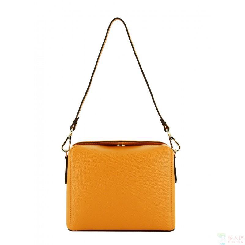 POURCHET 法国宝榭Cassetta 系列 单肩斜挎包 橙色 86005