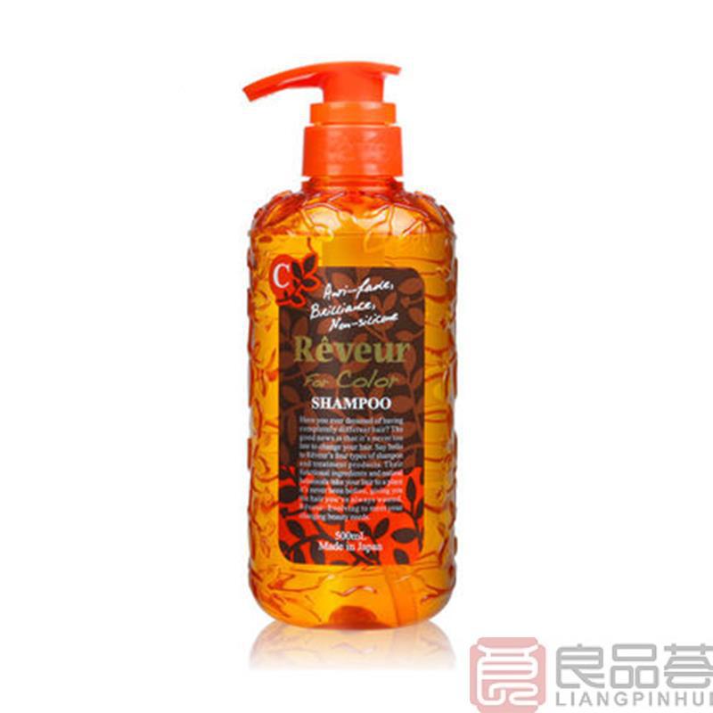 日本进口染烫修复洗发水-Reveur纯植物染烫修复 无硅洗发水 护色保湿滋养洗发水 橙色