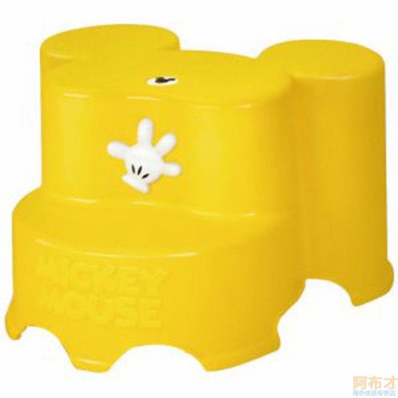 日本进口儿童脚凳-锦化成 双层脚凳 米奇图案 黄色