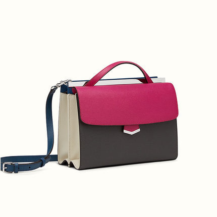 FENDI芬迪fendi女包16新款小牛皮拼色小号手提包8BT222Z25F031Y FENDI芬迪fendi女包16新款小牛皮拼色小号手提包8BT222Z25F031Y