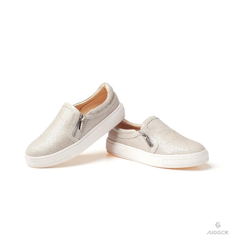 OZWEAR UGG春款时尚拉链休闲运动鞋OB151白色39码