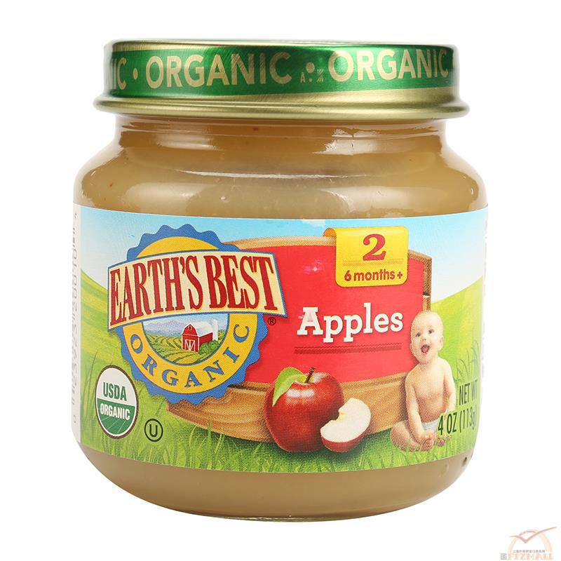EARTH S BEST 爱思贝 果泥 2段苹果泥(6个月以上) 113克(4安士)/瓶