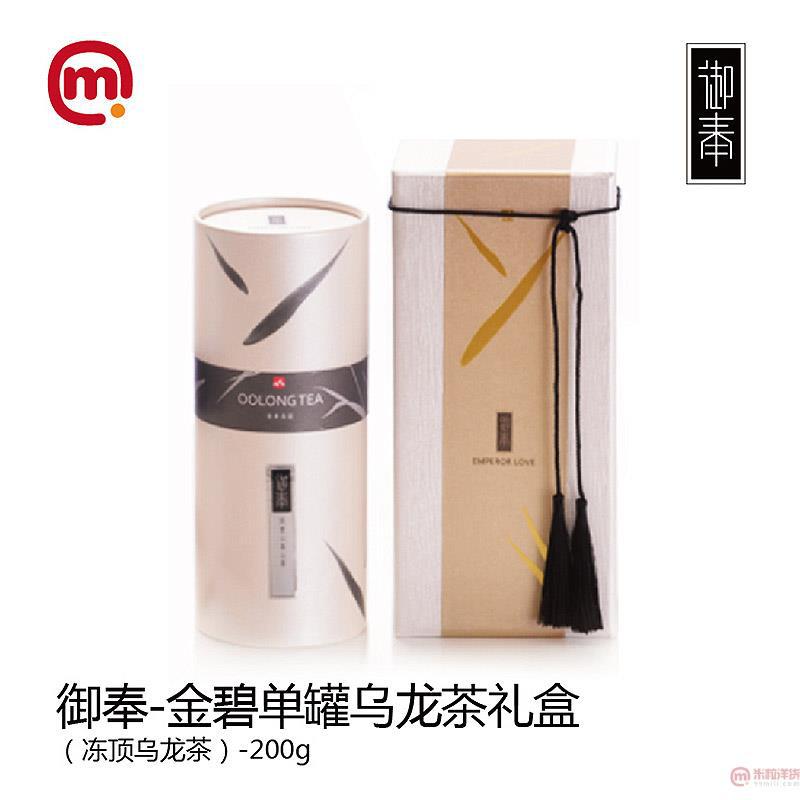 中国台湾 御奉-金碧单罐乌龙茶礼盒(冻顶乌龙茶)-200g