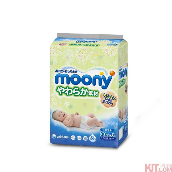 日本进口婴儿柔软湿巾-Moony湿巾 柔软 简易包装款80*5