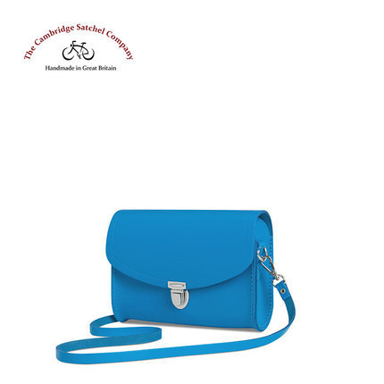 Cambridgesatchel英国中号pushlock系列湖蓝色单肩剑桥包 Cambridgesatchel英国中号pushlock系列湖蓝色单肩剑桥包