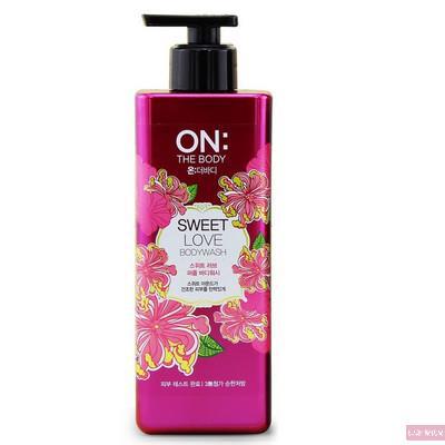 韩国 LG ON THE BODY 粉色沐浴露