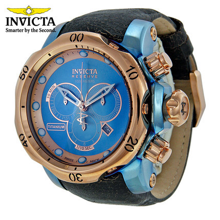 INVICTA Venom系列深度防水真皮表带石英手表男士 大表盘  15999