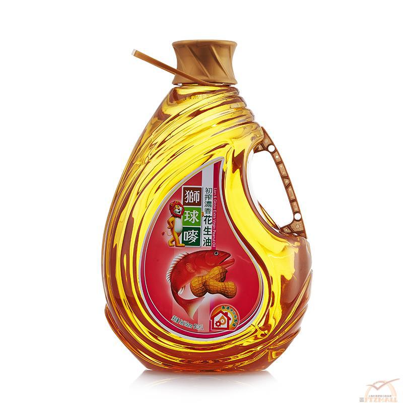 香港进口现榨花生油-Lion Globe Brand狮球唛 初搾浓香花生油 5L瓶
