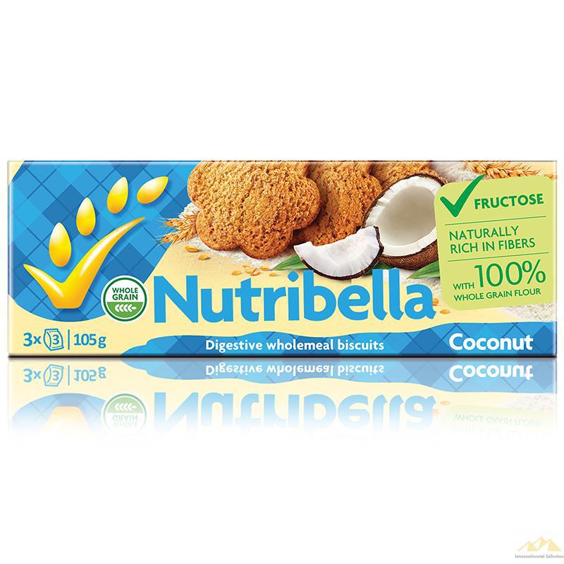 Nutribella 全谷物营养曲奇饼干 椰汁口味 105g