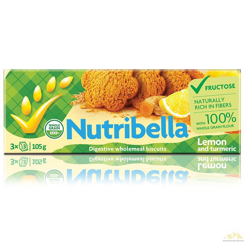 Nutribella 全谷物营养曲奇饼干 柠檬口味 105g